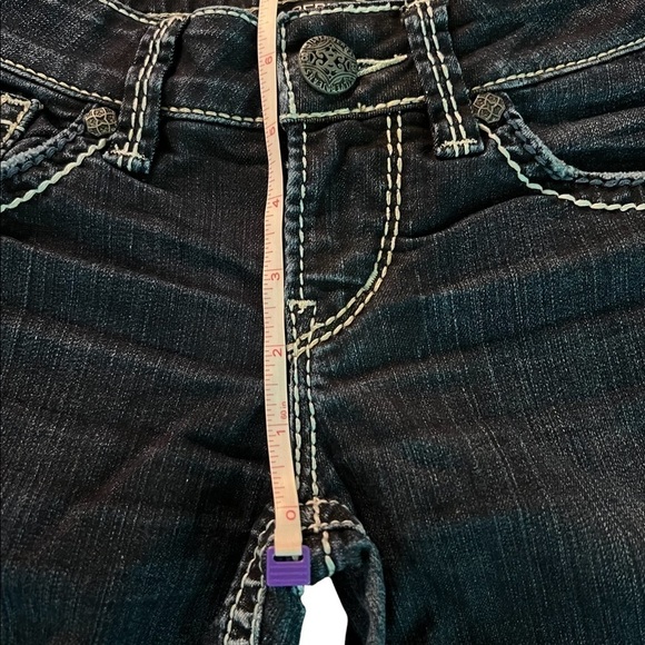 SILVER WOMENS CUTOFF JEAN SHORTS SIZE 25 - Picture 5 of 11